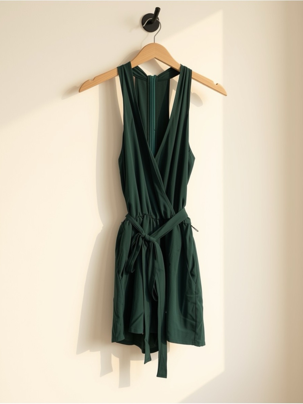 Deep green Rory Beca silk romper